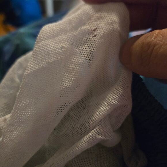 Solid & striped swim trunks mens size small blue green summer beach beachy fun - Picture 7 of 8